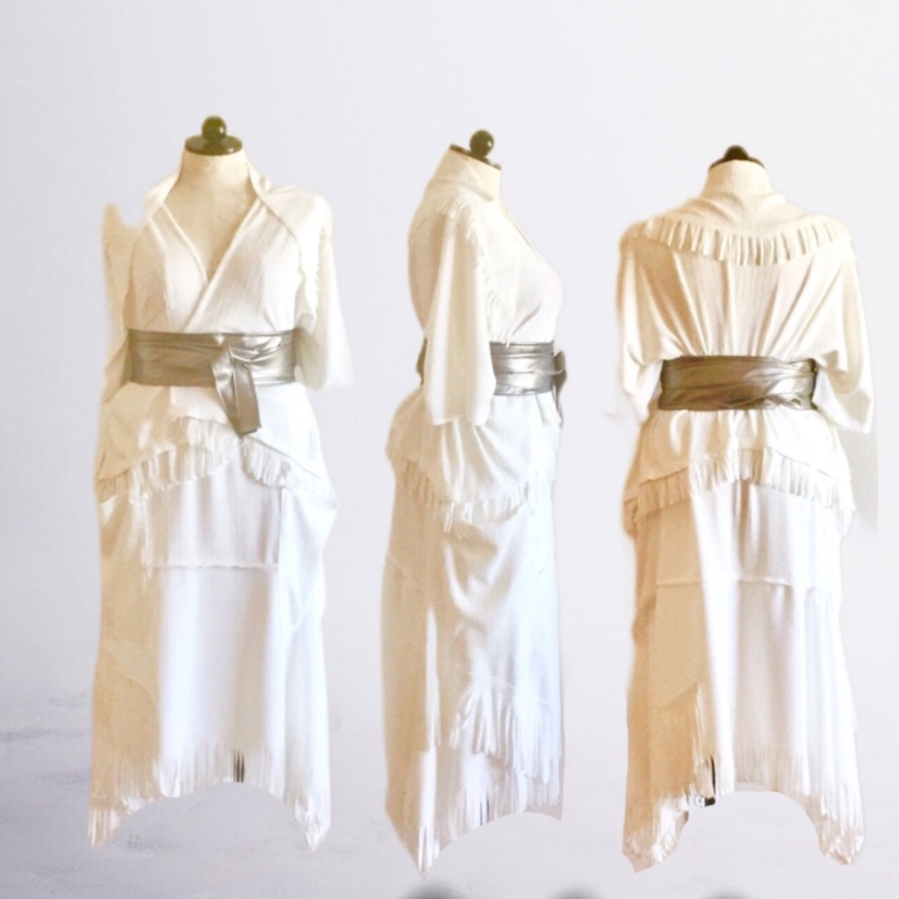 M/4x white fridge skirt set  suit plus size